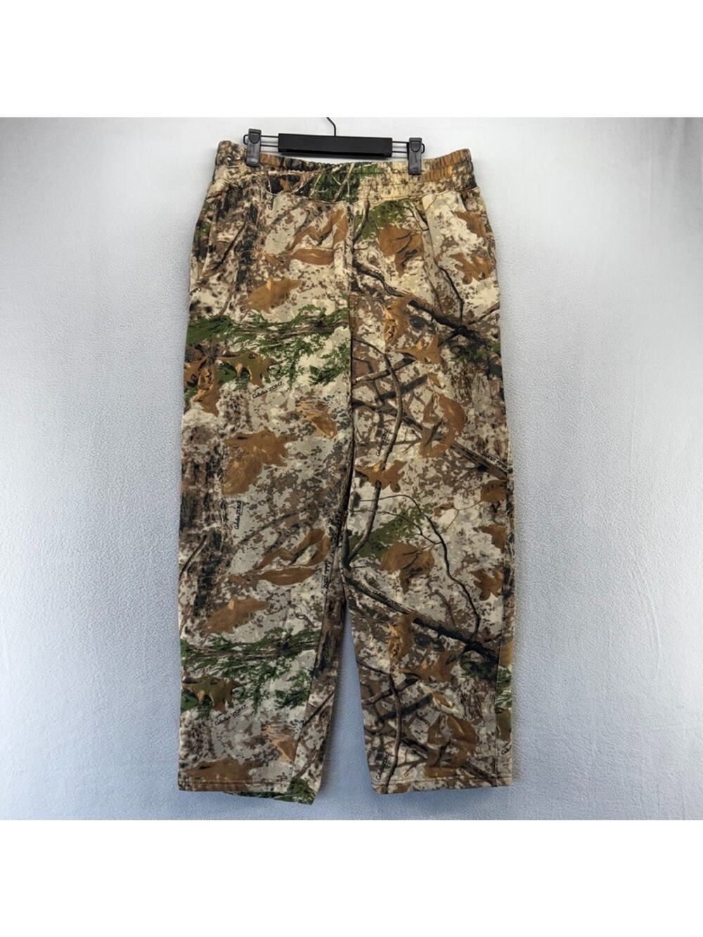 Cabela's Sweatpants Mens Large Brown Green ZONZ Woodlands Hunting Camo All over